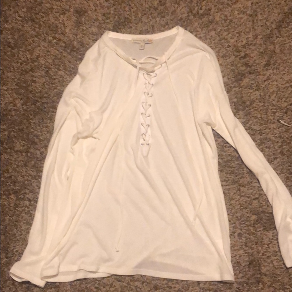 White long sleeved shirt from express